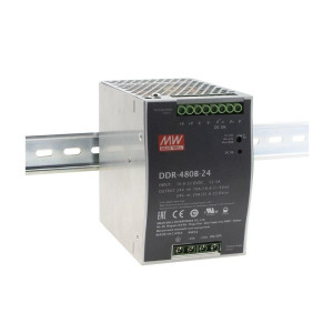 Mean Well DC-DC Ultra slim Industrial DIN rail converter, Output 24Vdc at 20A- DDR-480B-24