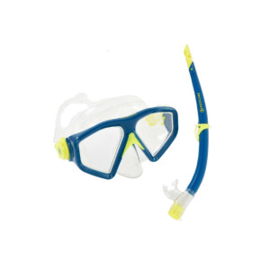 Aqualung Saturn Mask And Snorkel Combo - Blue/Green